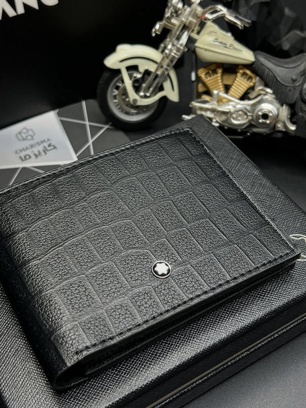 کیف پول چرم مردانه برند مونتبلانک / کیف پول جیبی مونبلان / Montblanc Wallet