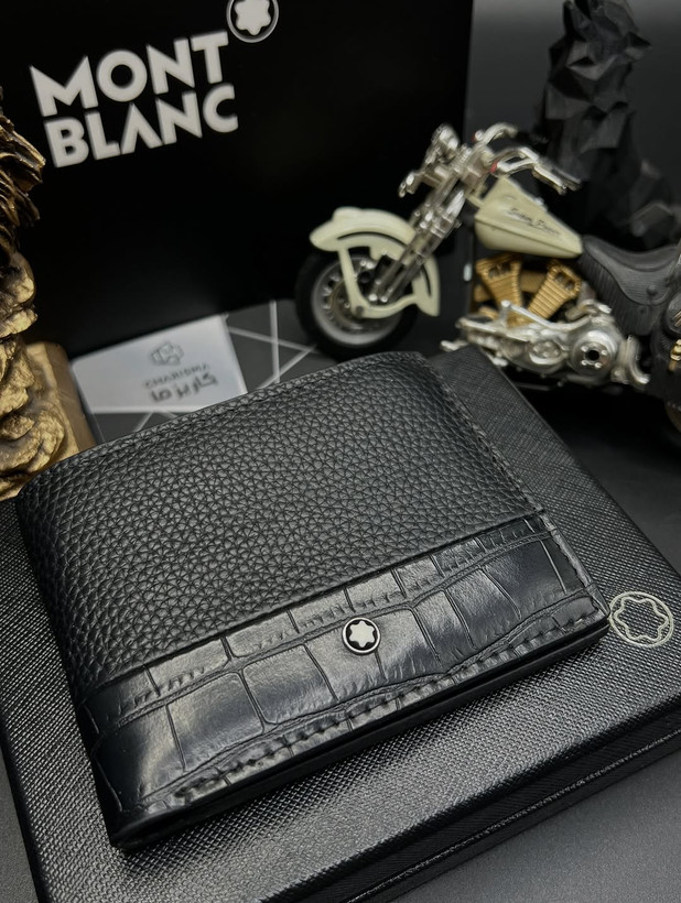 کیف پول چرم مردانه برند مونتبلانک / کیف پول جیبی مونبلان / Montblanc Wallet