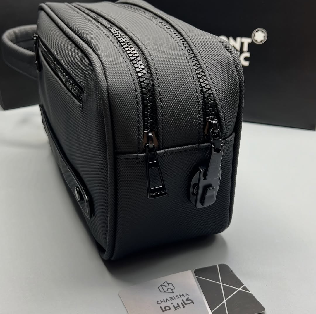 شوزبگ دوزیپ رمزخور مون بلان سایز بزرگ / Montblanc Wash bag