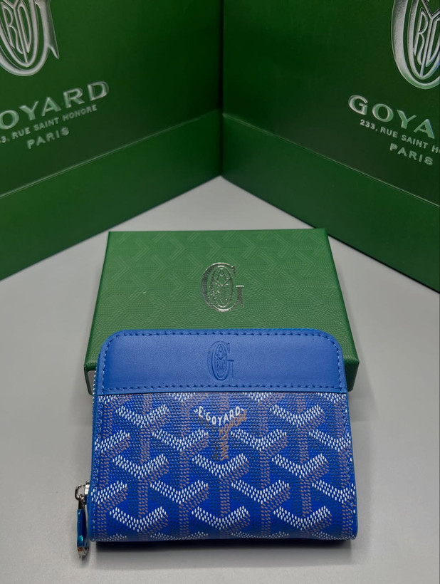 کالکشن کیف و جاکارتی آبی گویارد / Goyard Blue Accessories