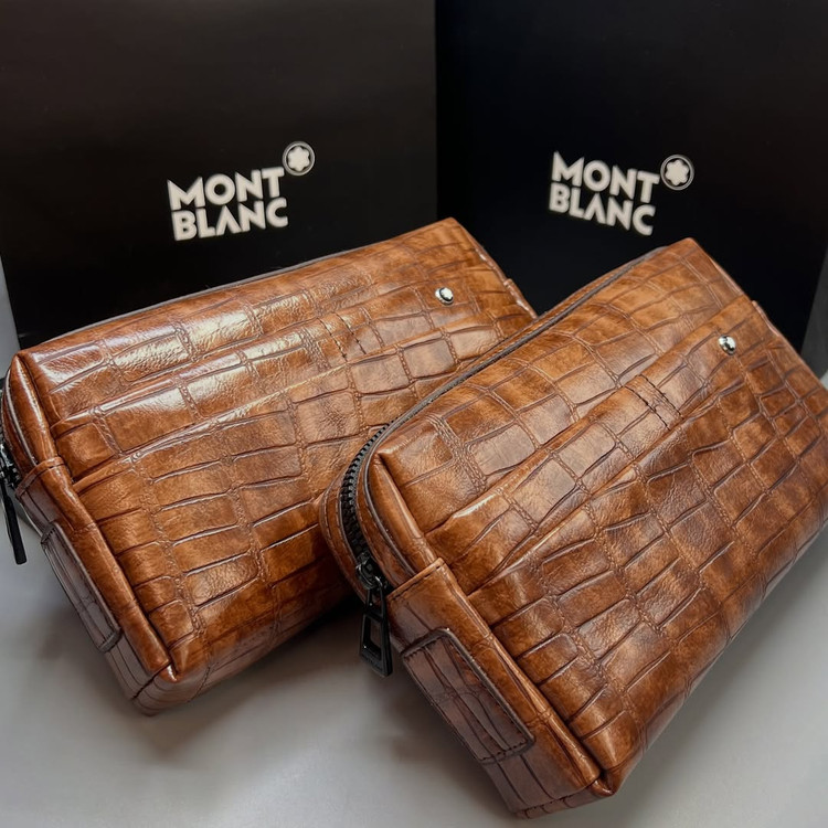 کیف چرم گاوی MONTBLANC رنگ عسلی