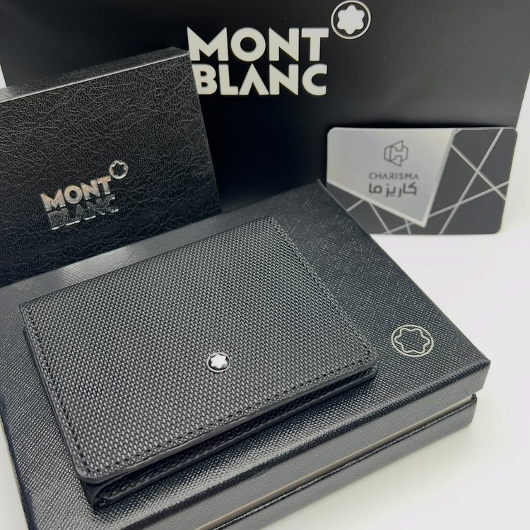 جاکارتی آلبومی مون بلان / کیف کارت چرم MONTBLANC مدل ۳ لت آلبوم