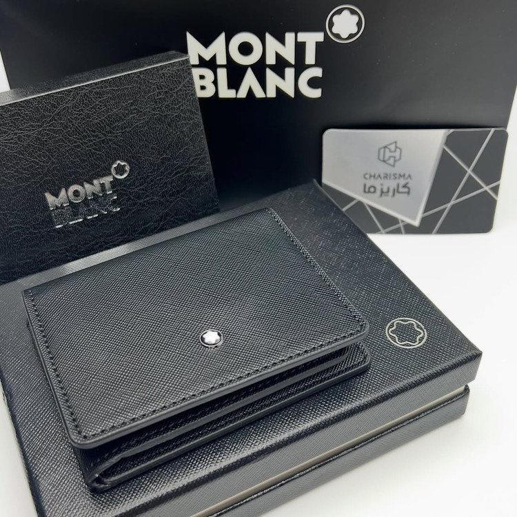 جاکارتی آلبومی مون بلان / کیف کارت چرم MONTBLANC مدل ۳ لت آلبوم