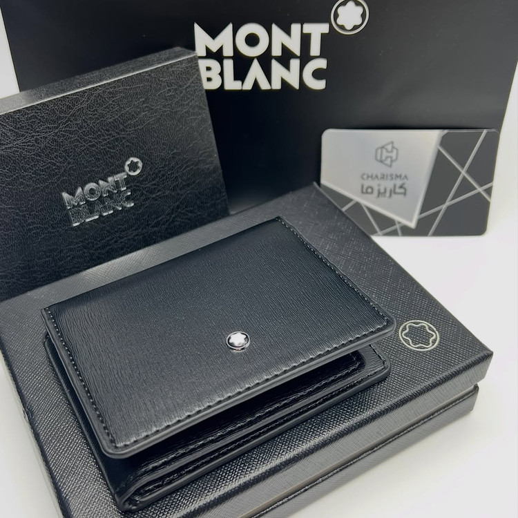 جاکارتی آلبومی مون بلان / کیف کارت چرم MONTBLANC مدل ۳ لت آلبوم