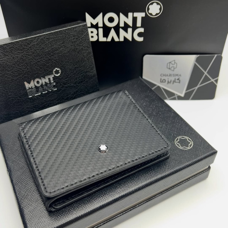 جاکارتی آلبومی مون بلان / کیف کارت چرم MONTBLANC مدل ۳ لت آلبوم