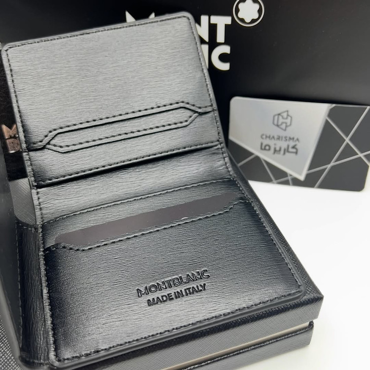 جاکارتی آلبومی مون بلان / کیف کارت چرم MONTBLANC مدل ۳ لت آلبوم