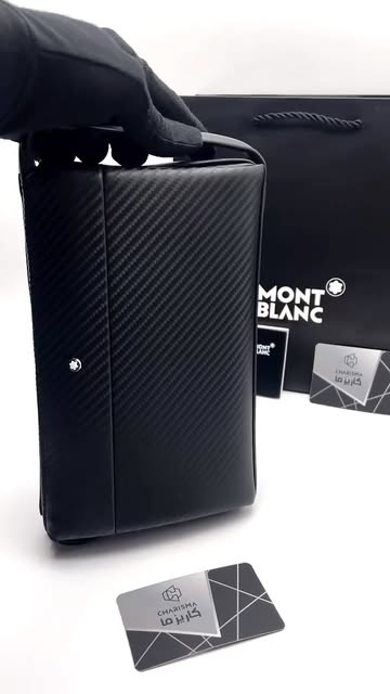 کیف مدارکی دستی مون بلان / کیف چرم MONTBLANC / چرم فیبرکربن PERMIUM LIMITED EDITION